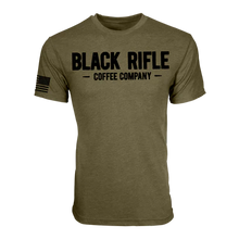 Load image into Gallery viewer, Black Riffle Coffee Co. Vintage Logo T-Shirt Military Green
