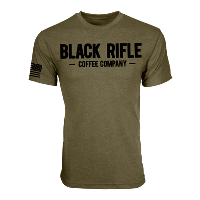Black Riffle Coffee Co. Vintage Logo T-Shirt Military Green