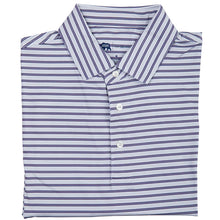 Load image into Gallery viewer, Onward Reserve Wedge Stripe Performance Polo - Loganberry
