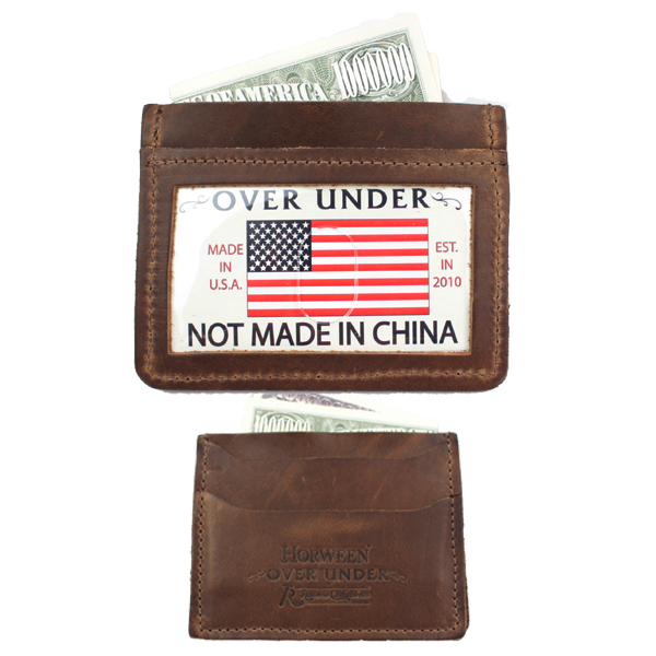 Over Under Horween Simple Card Wallet