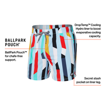 Load image into Gallery viewer, Saxx Oh Buoy Cut Work Stripe Air Swim Trunks
